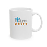 "I Am Strength" Affirmational Ceramic Mug - Perfect Motivation for Coffee Lovers & Gifts