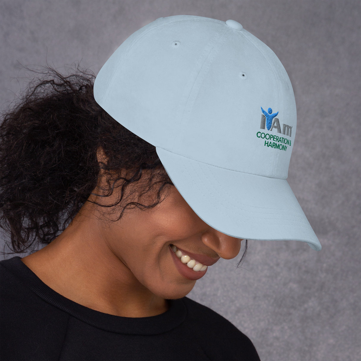 "I Am Cooperation and Harmony" Self-Empowerment Affirmation Dad hat