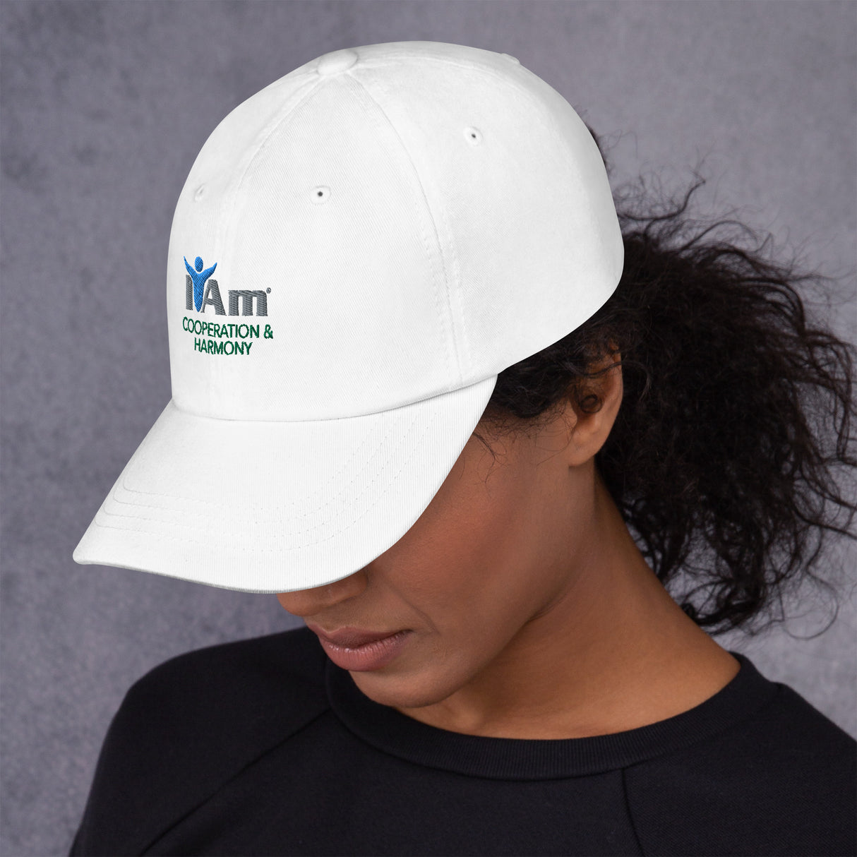 "I Am Cooperation and Harmony" Self-Empowerment Affirmation Dad hat