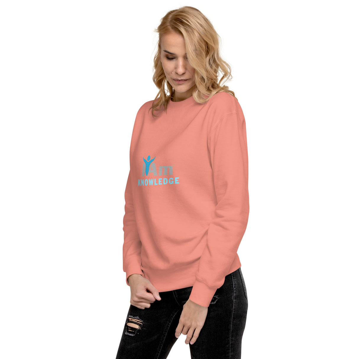 "I Am Knowledge" Self-Empowerment Affirmation Unisex Premium Sweatshirt