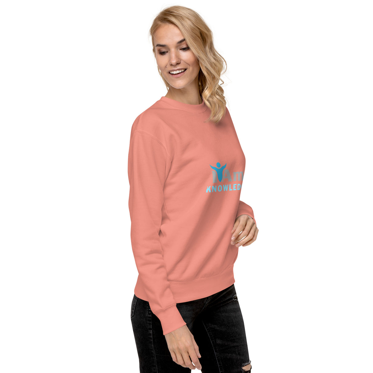 "I Am Knowledge" Self-Empowerment Affirmation Unisex Premium Sweatshirt