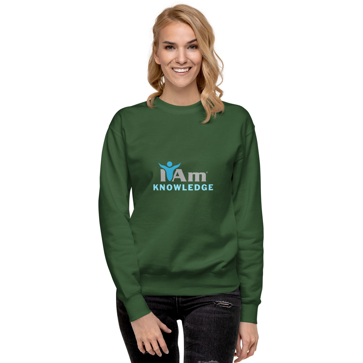 "I Am Knowledge" Self-Empowerment Affirmation Unisex Premium Sweatshirt