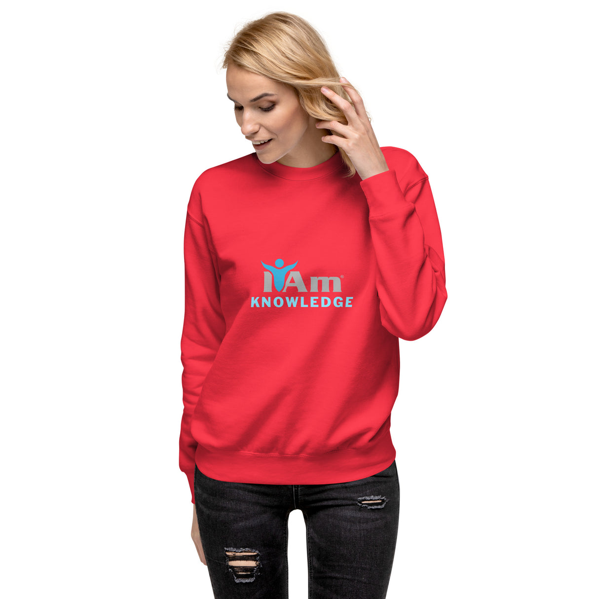 "I Am Knowledge" Self-Empowerment Affirmation Unisex Premium Sweatshirt