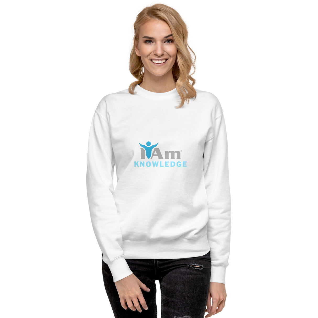 "I Am Knowledge" Self-Empowerment Affirmation Unisex Premium Sweatshirt