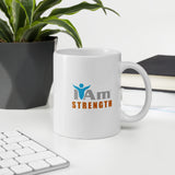 "I Am Strength" Self-Empowerment Affirmation White Glossy Mug